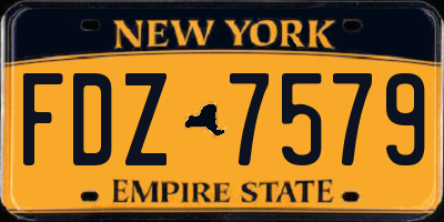NY license plate FDZ7579