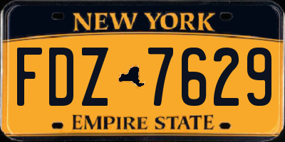NY license plate FDZ7629