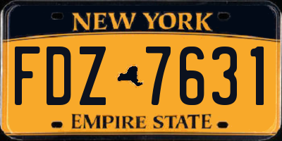 NY license plate FDZ7631