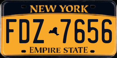 NY license plate FDZ7656