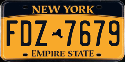 NY license plate FDZ7679