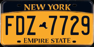 NY license plate FDZ7729