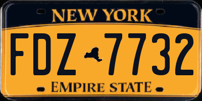 NY license plate FDZ7732