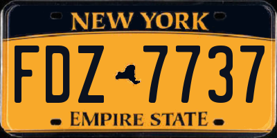 NY license plate FDZ7737