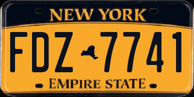 NY license plate FDZ7741