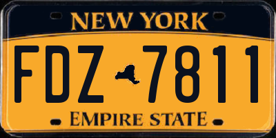 NY license plate FDZ7811