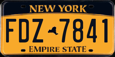 NY license plate FDZ7841