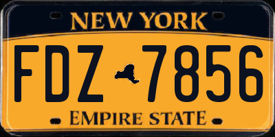 NY license plate FDZ7856