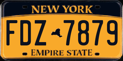 NY license plate FDZ7879