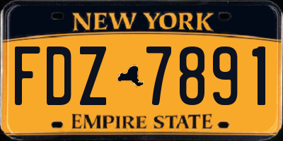 NY license plate FDZ7891