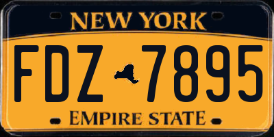 NY license plate FDZ7895