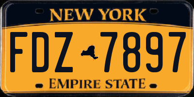 NY license plate FDZ7897