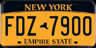 NY license plate FDZ7900
