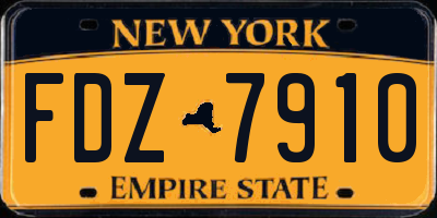 NY license plate FDZ7910