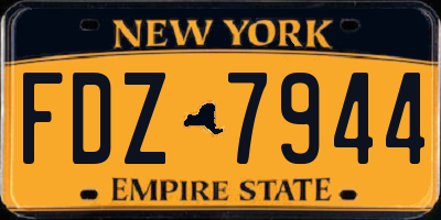 NY license plate FDZ7944