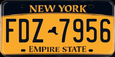 NY license plate FDZ7956