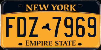 NY license plate FDZ7969
