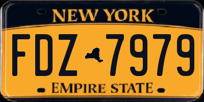 NY license plate FDZ7979