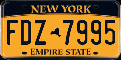 NY license plate FDZ7995