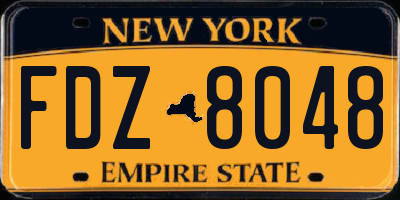 NY license plate FDZ8048