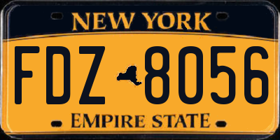 NY license plate FDZ8056