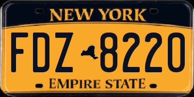 NY license plate FDZ8220