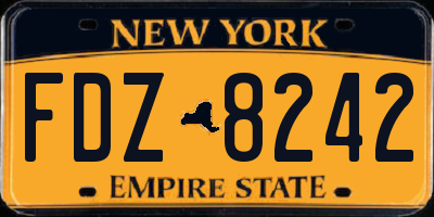 NY license plate FDZ8242