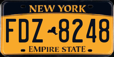 NY license plate FDZ8248
