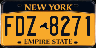 NY license plate FDZ8271