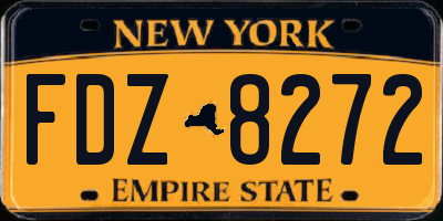 NY license plate FDZ8272
