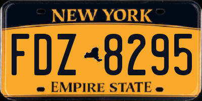 NY license plate FDZ8295