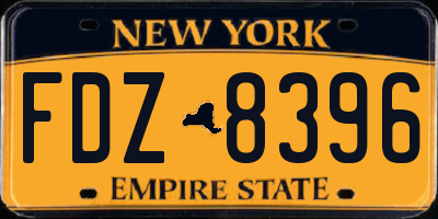 NY license plate FDZ8396