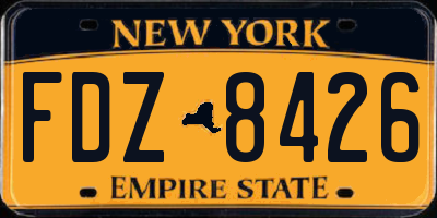 NY license plate FDZ8426