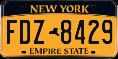 NY license plate FDZ8429