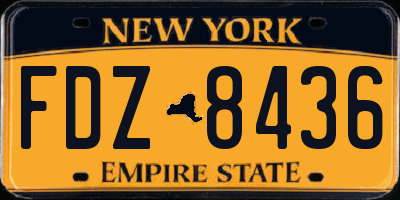 NY license plate FDZ8436