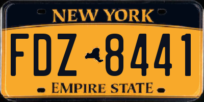 NY license plate FDZ8441
