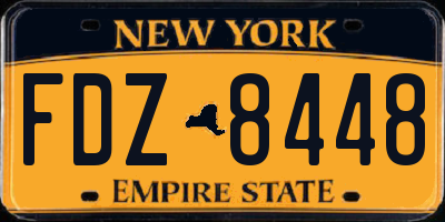 NY license plate FDZ8448