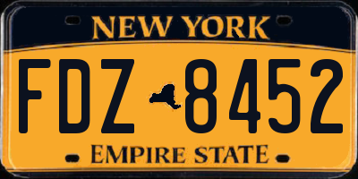 NY license plate FDZ8452