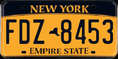 NY license plate FDZ8453