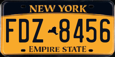 NY license plate FDZ8456