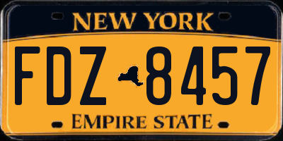NY license plate FDZ8457