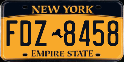NY license plate FDZ8458