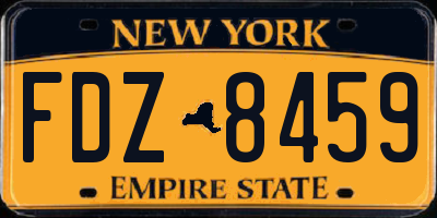 NY license plate FDZ8459