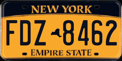NY license plate FDZ8462