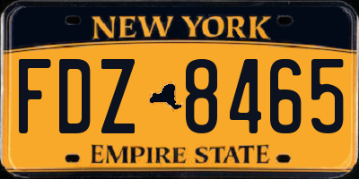 NY license plate FDZ8465