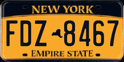 NY license plate FDZ8467