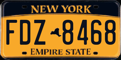 NY license plate FDZ8468