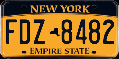 NY license plate FDZ8482