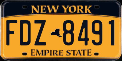 NY license plate FDZ8491