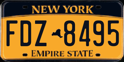 NY license plate FDZ8495